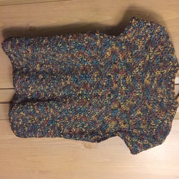 Pull Femme Lumiere Tresse Multicolore - Col Ras-du-Cou - Manches Longues - Taille L